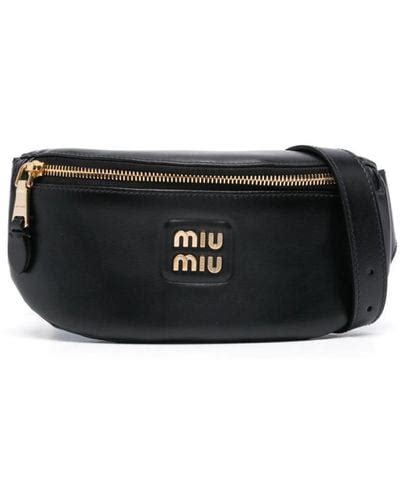 miu miu belt bag black|miu handbags official website.